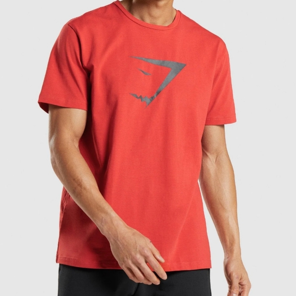 Gymshark Sharkhead Red Infill Short Sleeve T-Shirt
